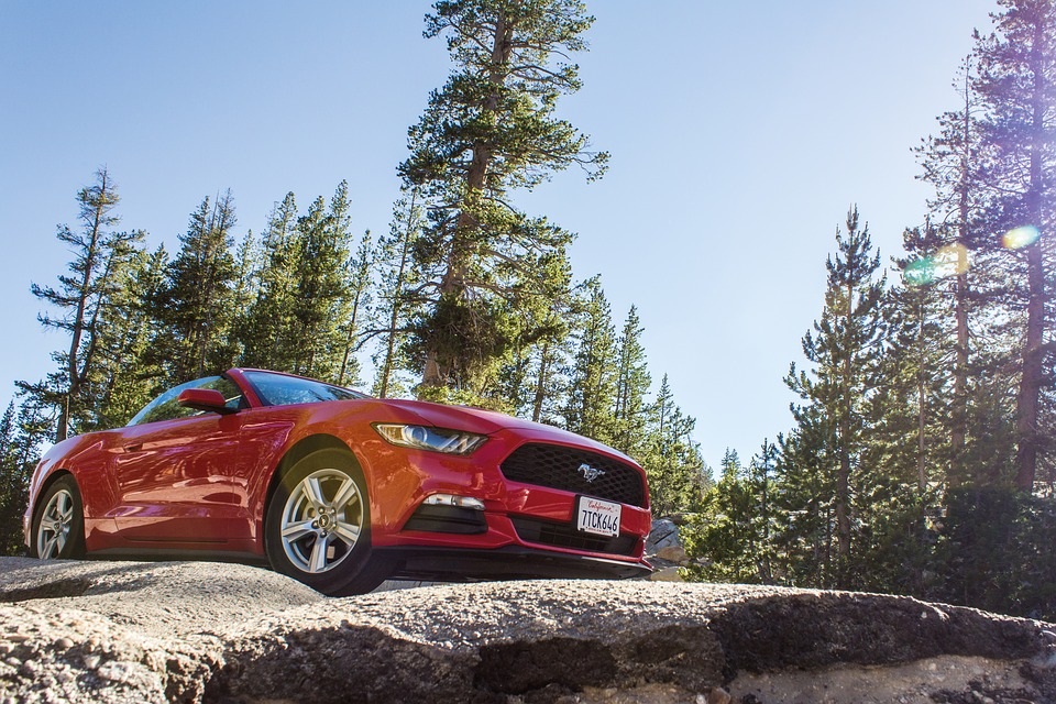 red convertible mustang rental